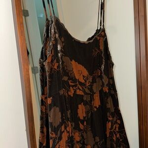 Urban Outfitters Hanna Rayon Tiered Frock Mini Dress